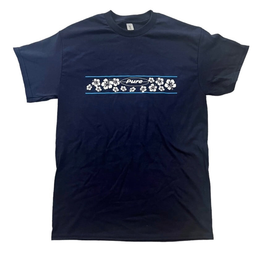 Navy Hawaiian Style Surf Shirt
